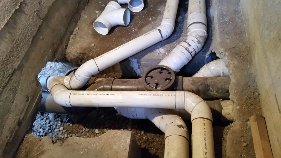 Baker drainage gallery: drainage pipe installation